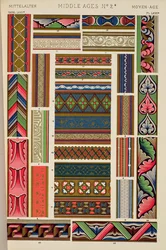 Sammlung von Rändern aus illuminierten Manuskripten aus dem 9.-14. Jahrhundert, Kapitel XVI, Tafel LXVII, aus 